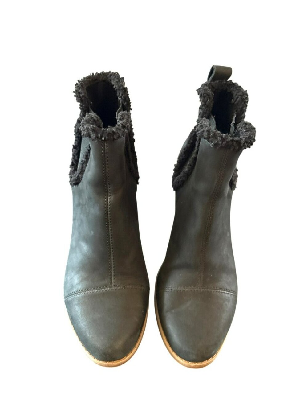 TOMS Everly Leather Upper Pull-On Chelsea Ankle Boots 10016857 Size 7 US